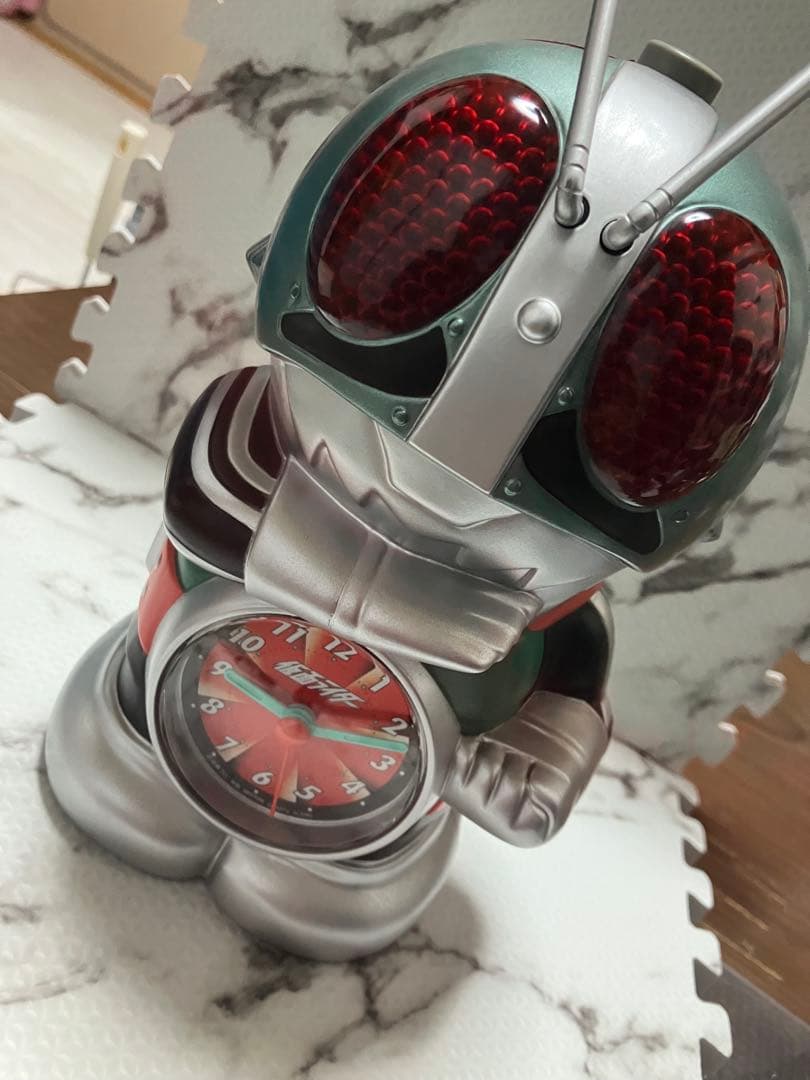 ★希少 リズム（RHYTHM）の「仮面ライダー 目覚まし時計 メーカー生産終了