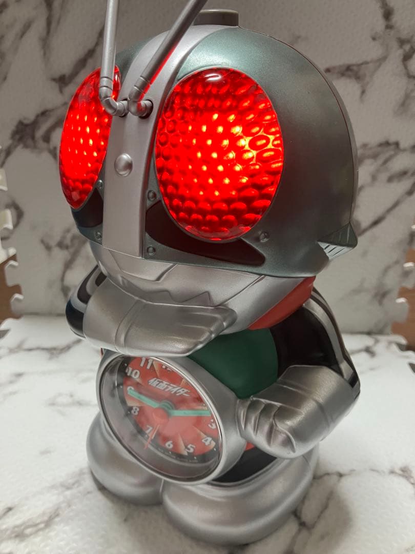 ★希少 リズム（RHYTHM）の「仮面ライダー 目覚まし時計 メーカー生産終了