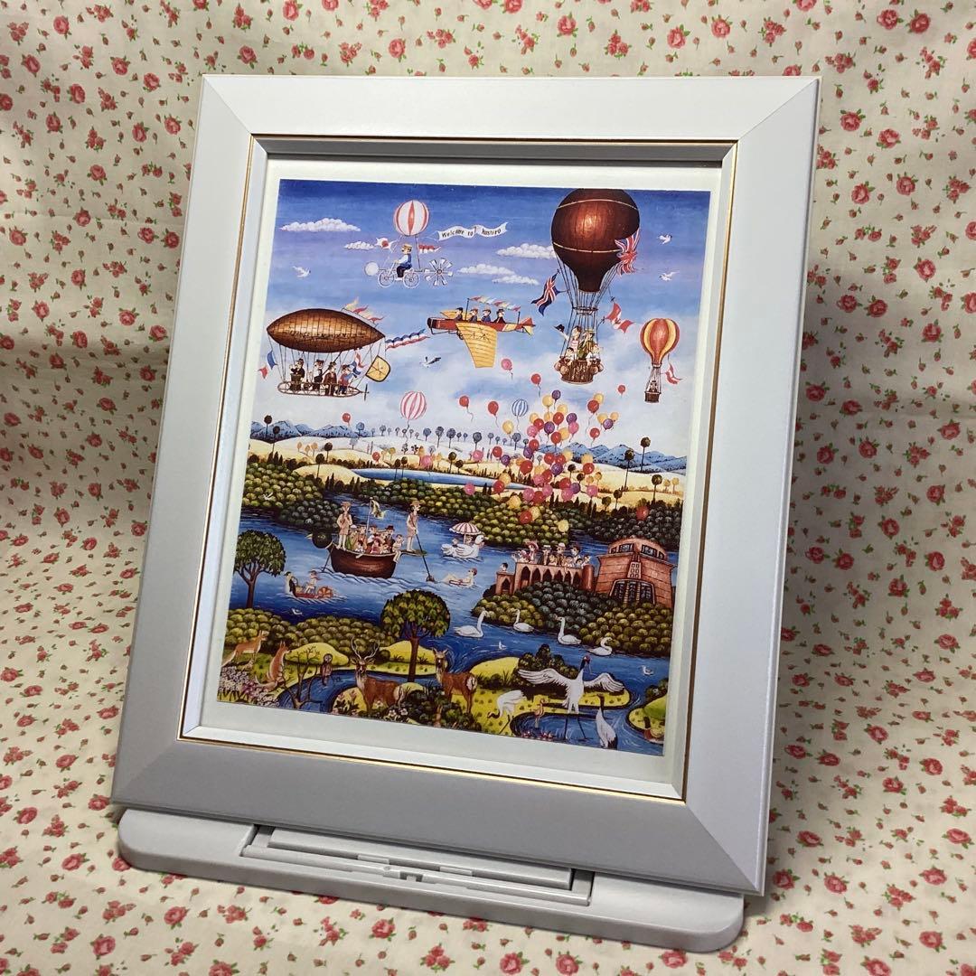 【美品】ビン・カシワ　額装　アートポスター　直筆サイン　直筆イラスト　希少　レア