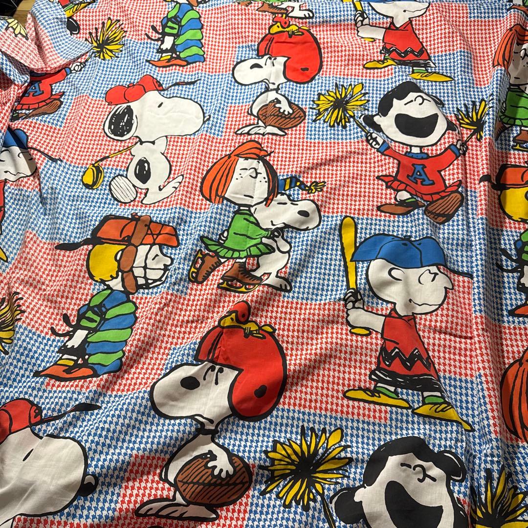 70s ピーナッツ スヌーピー ビンテージ シーツ ベットカバー キャラクター