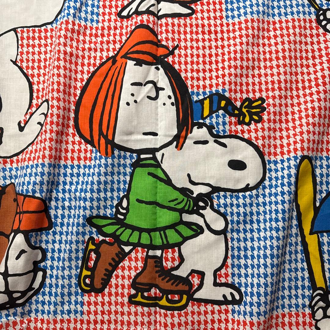 70s ピーナッツ スヌーピー ビンテージ シーツ ベットカバー キャラクター