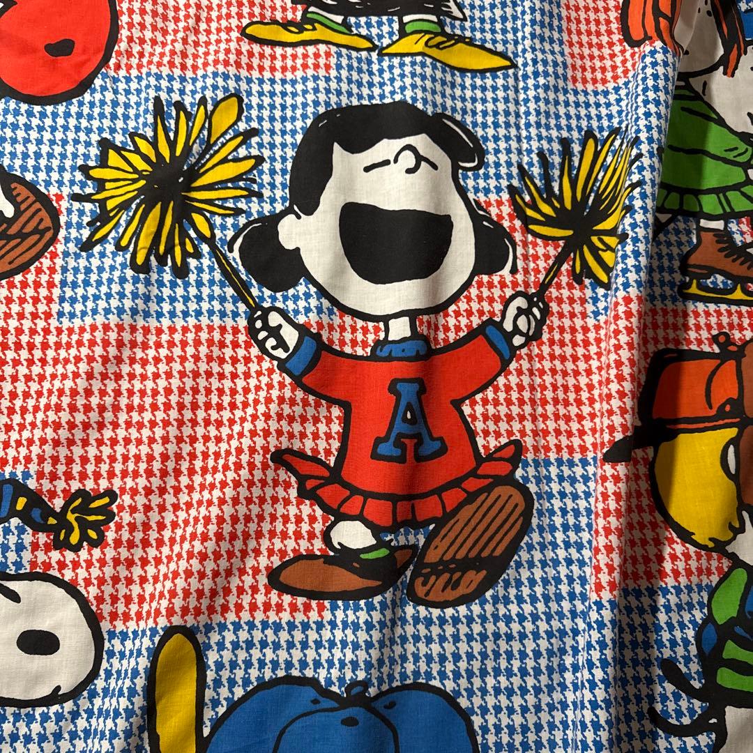 70s ピーナッツ スヌーピー ビンテージ シーツ ベットカバー キャラクター