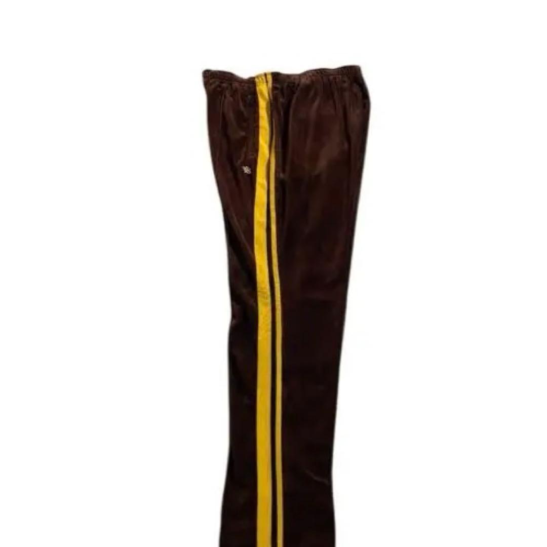 美品 フォーサムワン ベロアトラックパンツ ワイド ブラウン 48