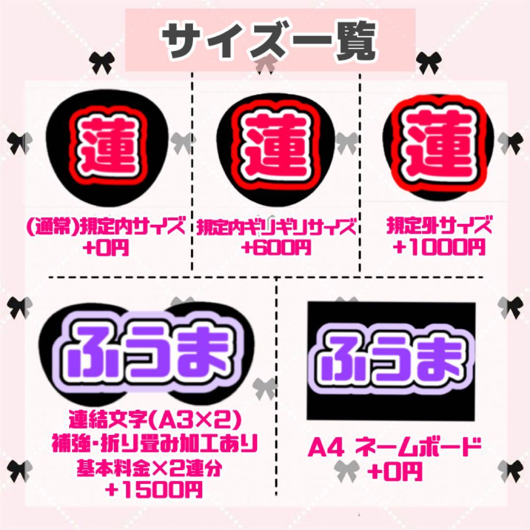 黒飴様 うちわ文字 オーダーページ