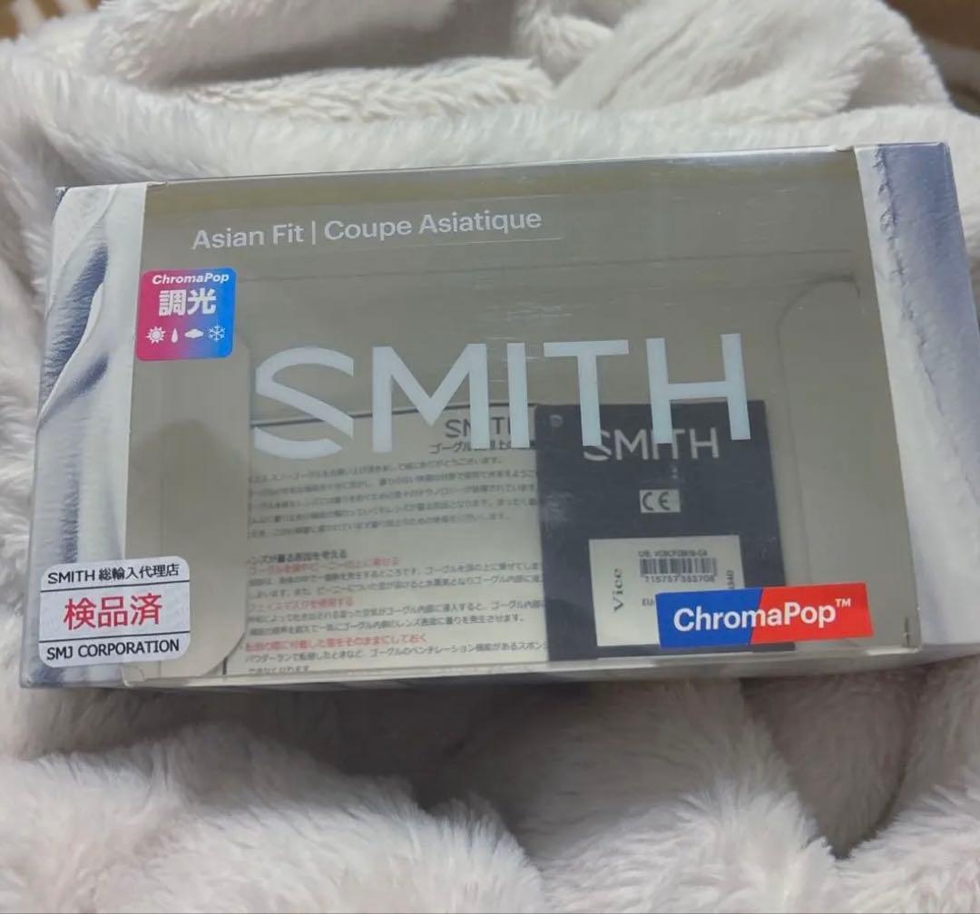 美品】SMITH スノーボードゴーグル chromapop ブルー　ローズ