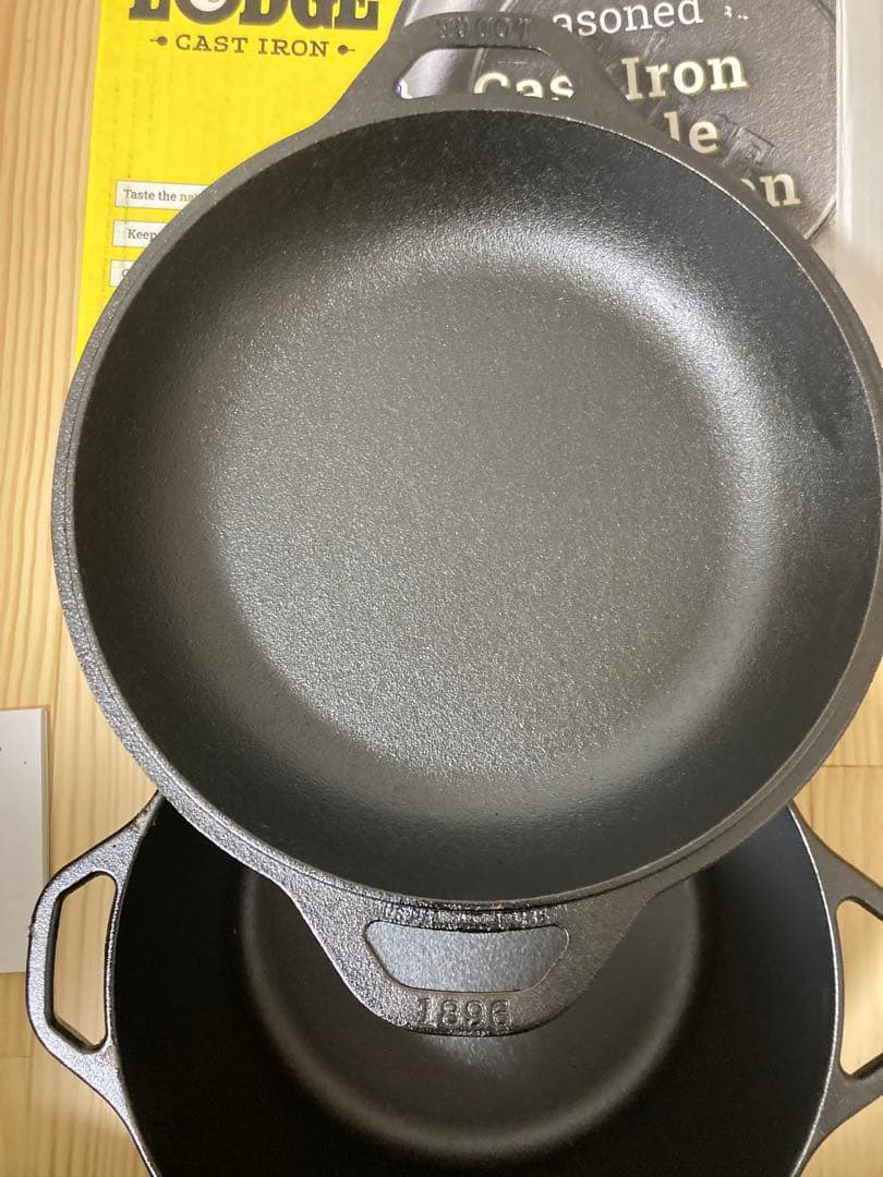 新品　ロッジ ダブルダッチオーヴン L8DD3　キャンプ　スキレット