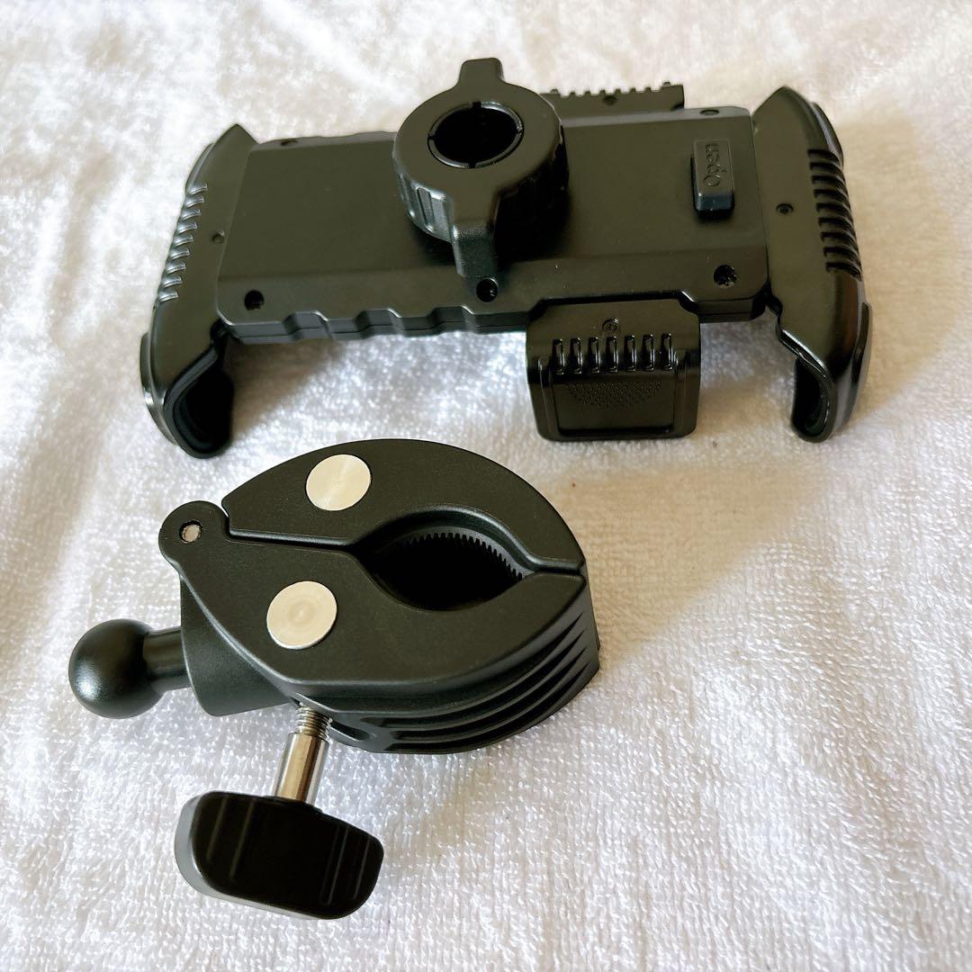 バイク用ホルダー360度回転 ワンボタンリリース 2秒で取付 スマホスタンド
