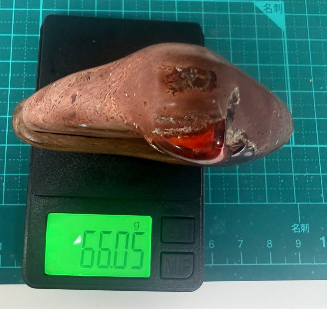 鑑賞石　メキシコ　カンテラ・オパール　 木製台座付き