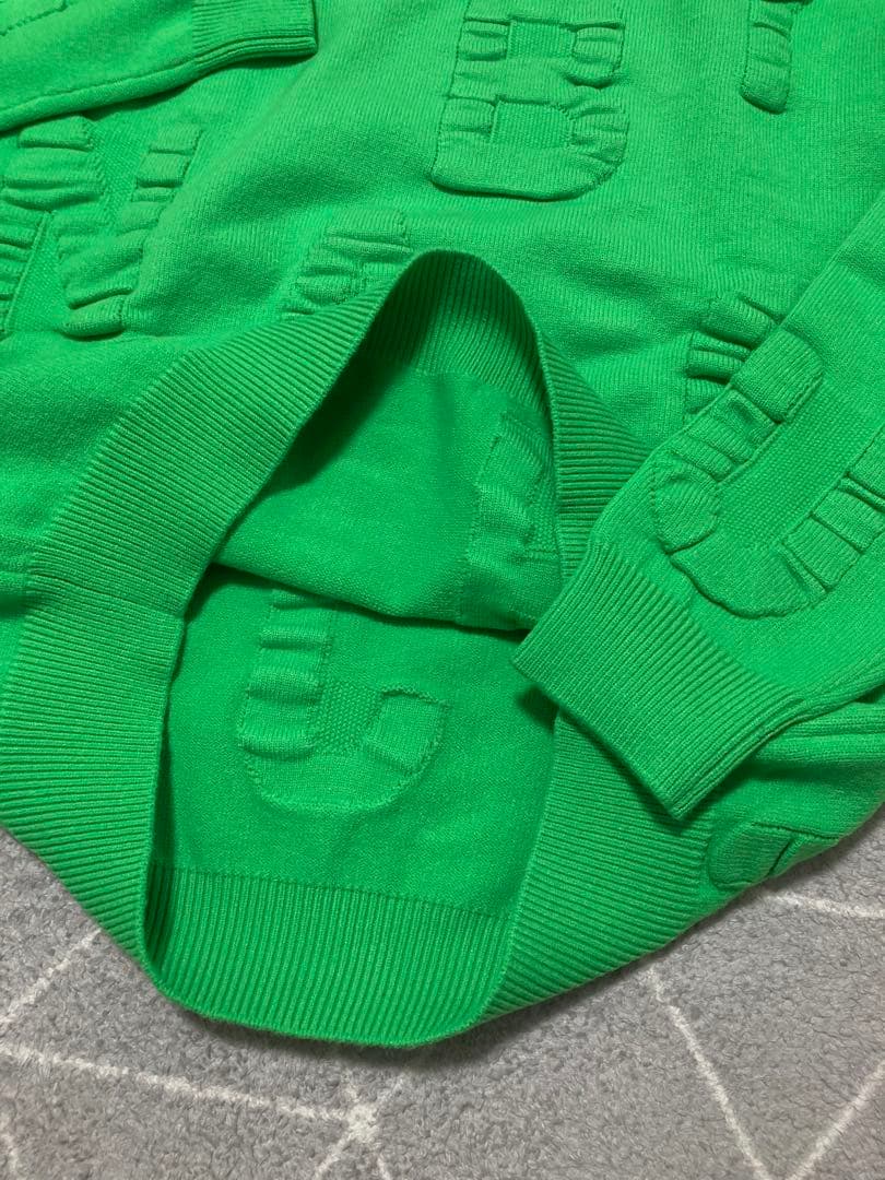 新品 パーリーゲイツ ジャックバニー HOT FEEL ニット(5)サイズL/緑
