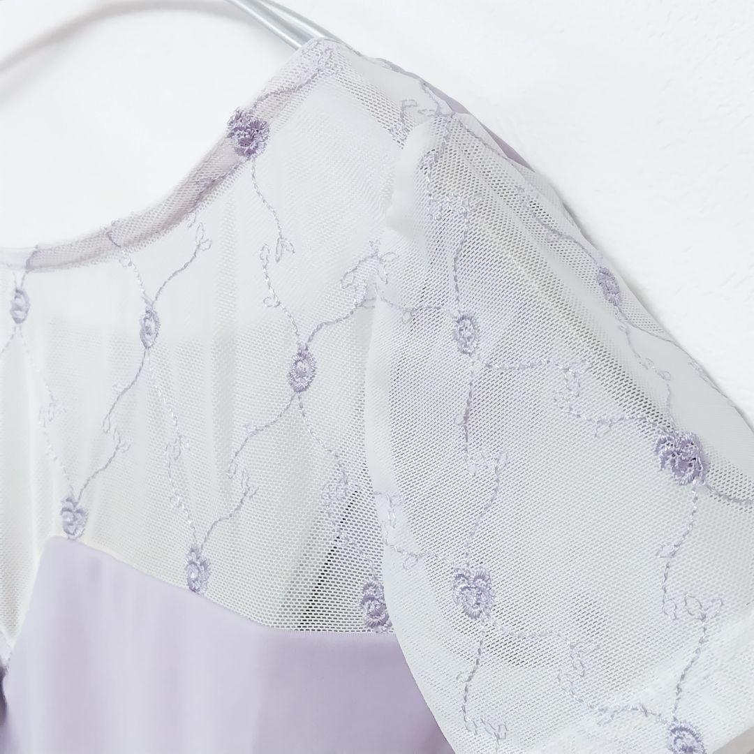 S【未使用】ローズ刺繍 レオタード ＊ バレエ ダンス 半袖レオタード