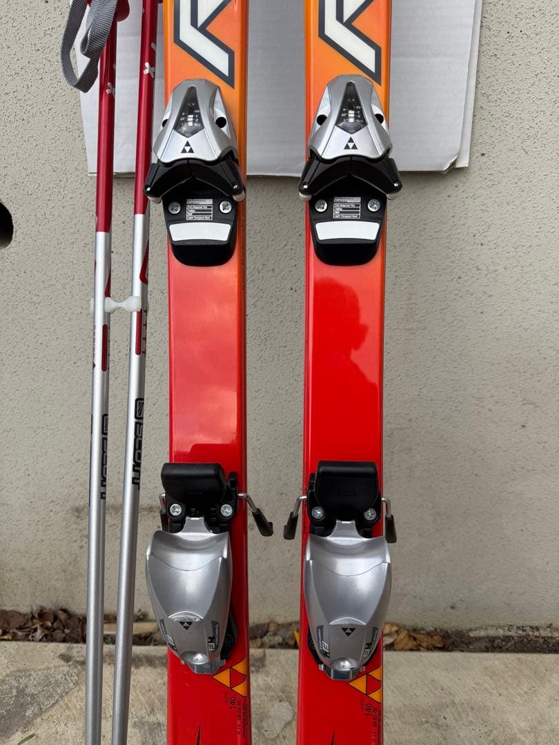 スキー3点セット　 Fischer RX スキーセット オレンジブーツ付き