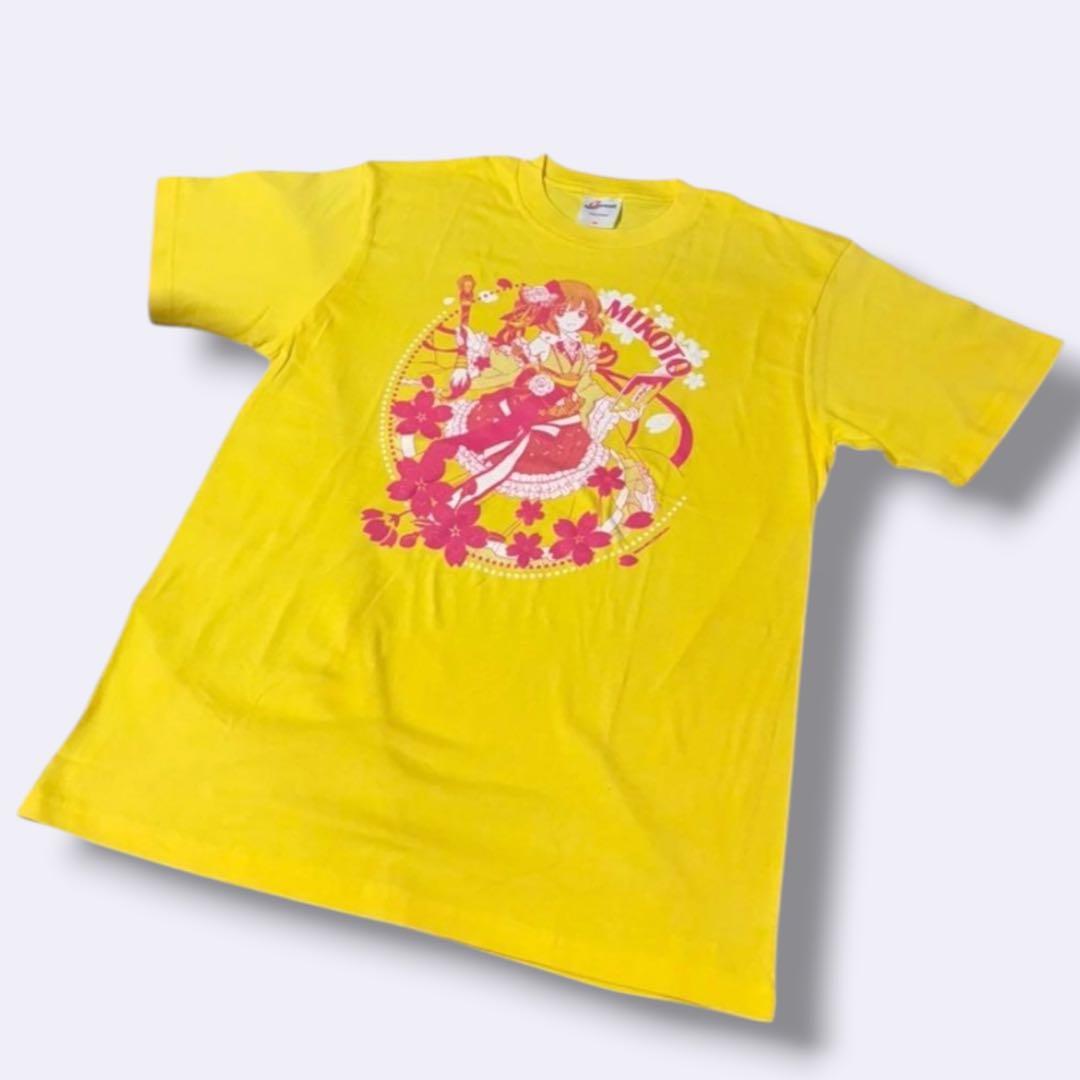 M023【新品限定品】白黒コラボ半袖Tシャツミコト 黄色