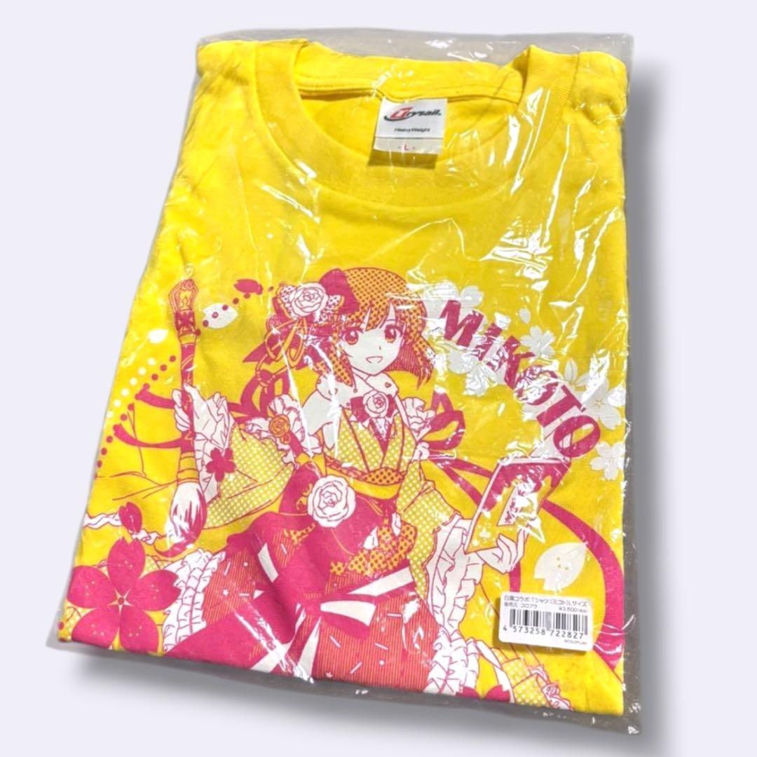 M023【新品限定品】白黒コラボ半袖Tシャツミコト 黄色
