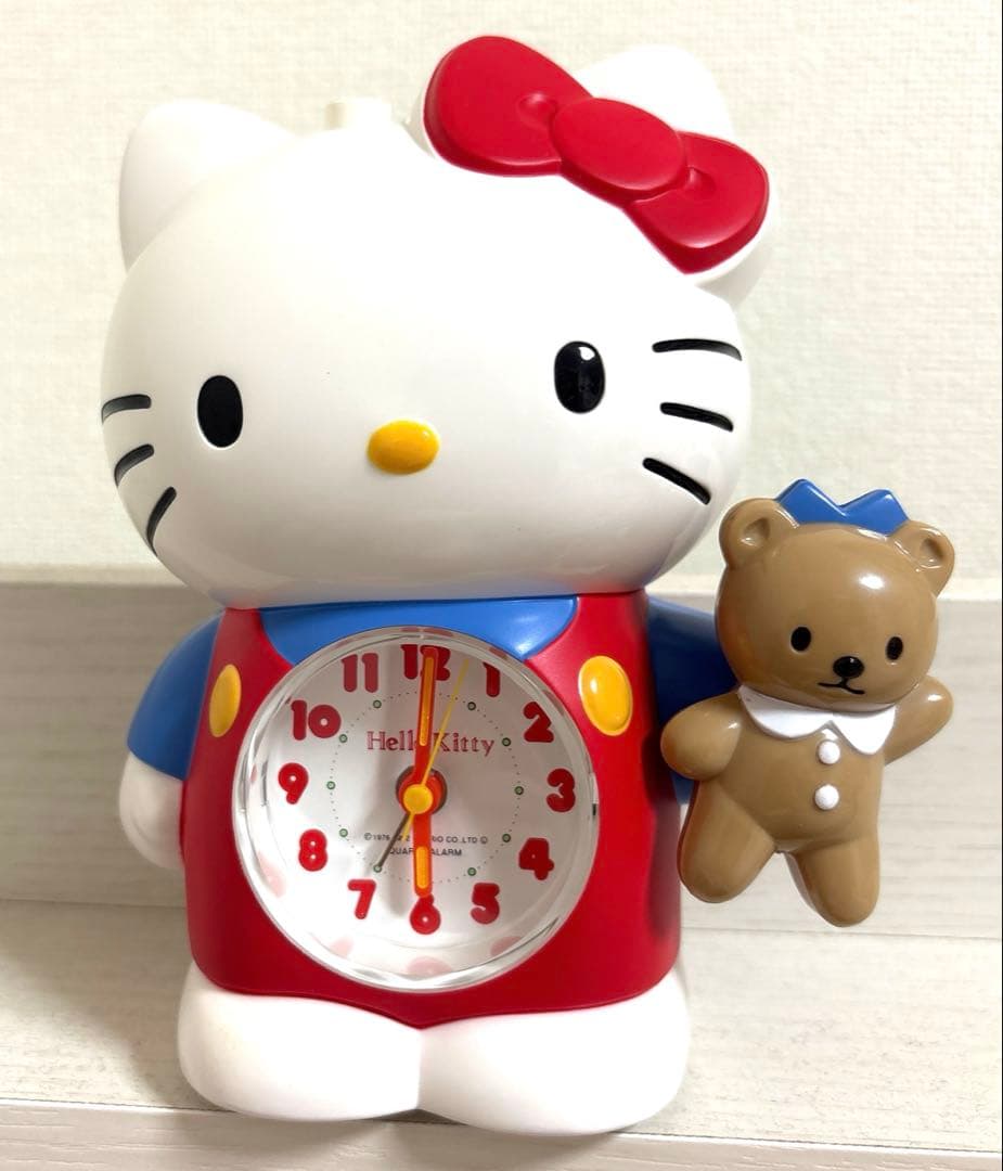 【動作確認済】ハローキティ　目覚まし時計　未使用新品　レトロキティ　レア