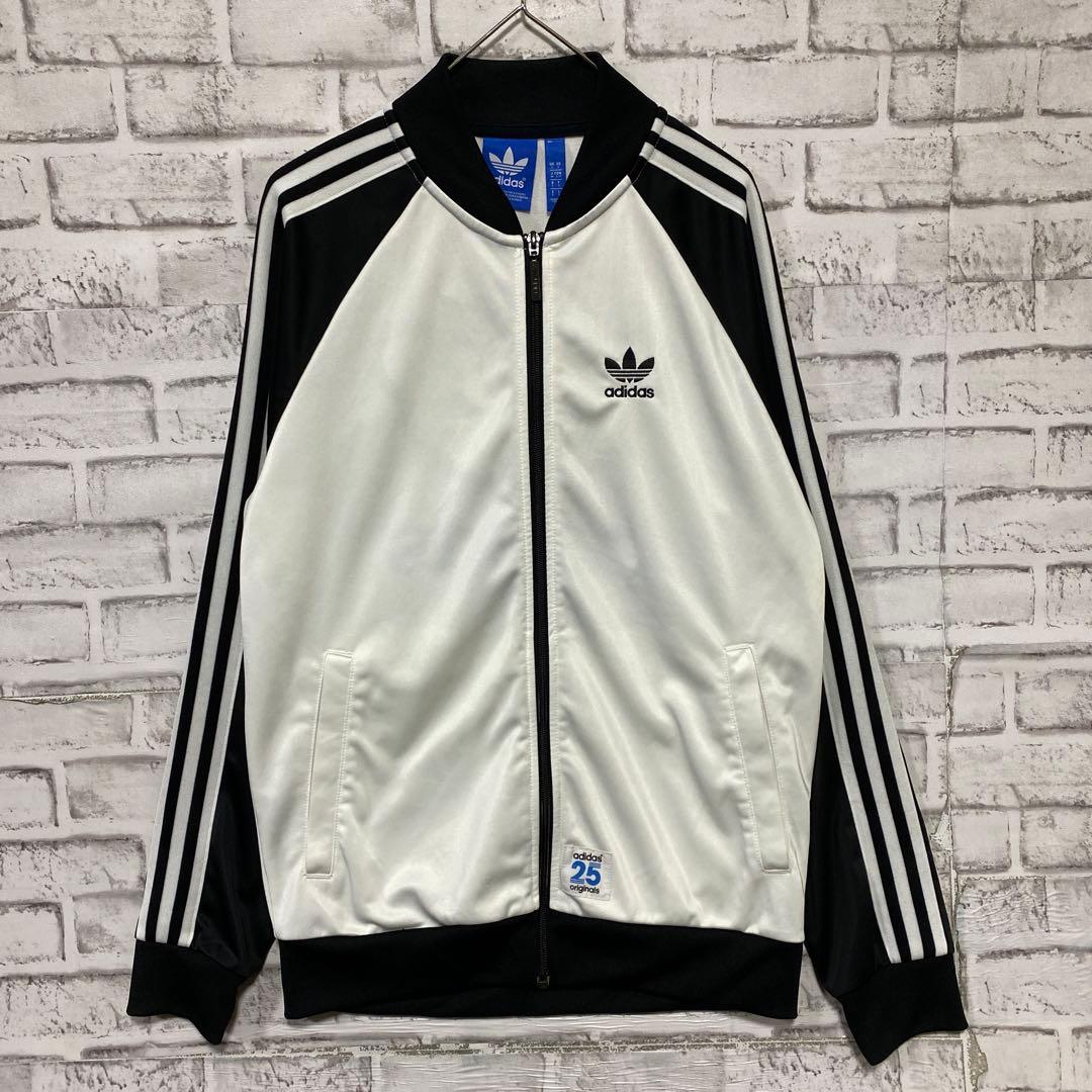 アディダス ジャージ　トラックジャケット　ホワイトトレフォイルM ロゴ刺繍13