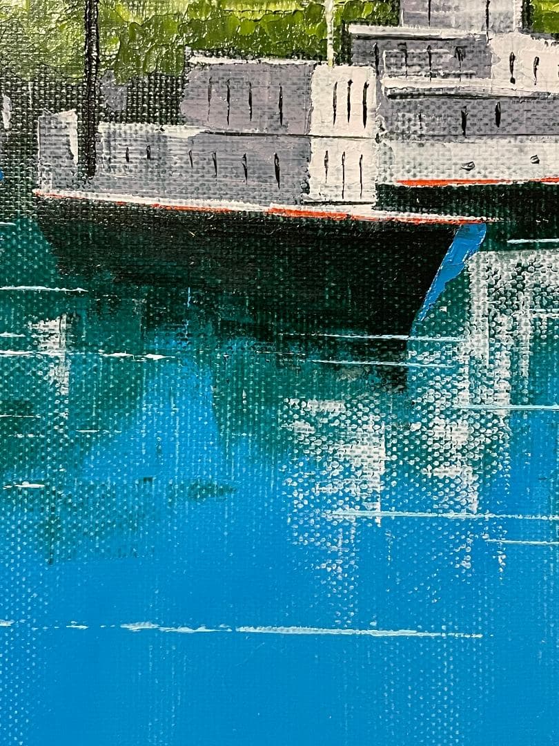 ハ*キ様 「真作」広瀬和之「ルツェルン(スイス)」風景画　油彩画　額装　サイン有