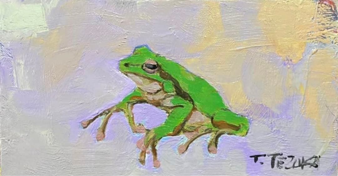 極小の油絵ミニアチュール、サイズはタバコ2〜3個分