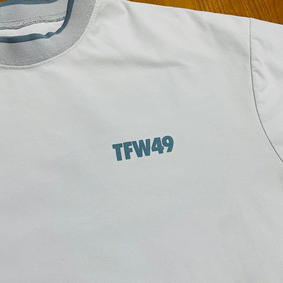 TFW49 モックネック　Tシャツ ライトグレー　M junhashimoto
