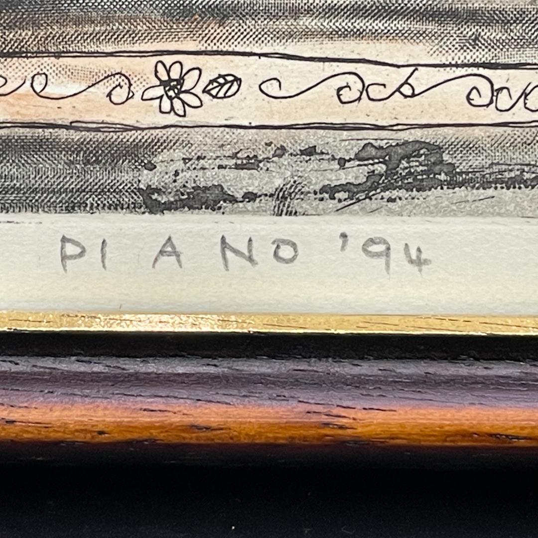 真作保証 Ayuko Kita『PIANO '94』銅版画 EA R8SA65