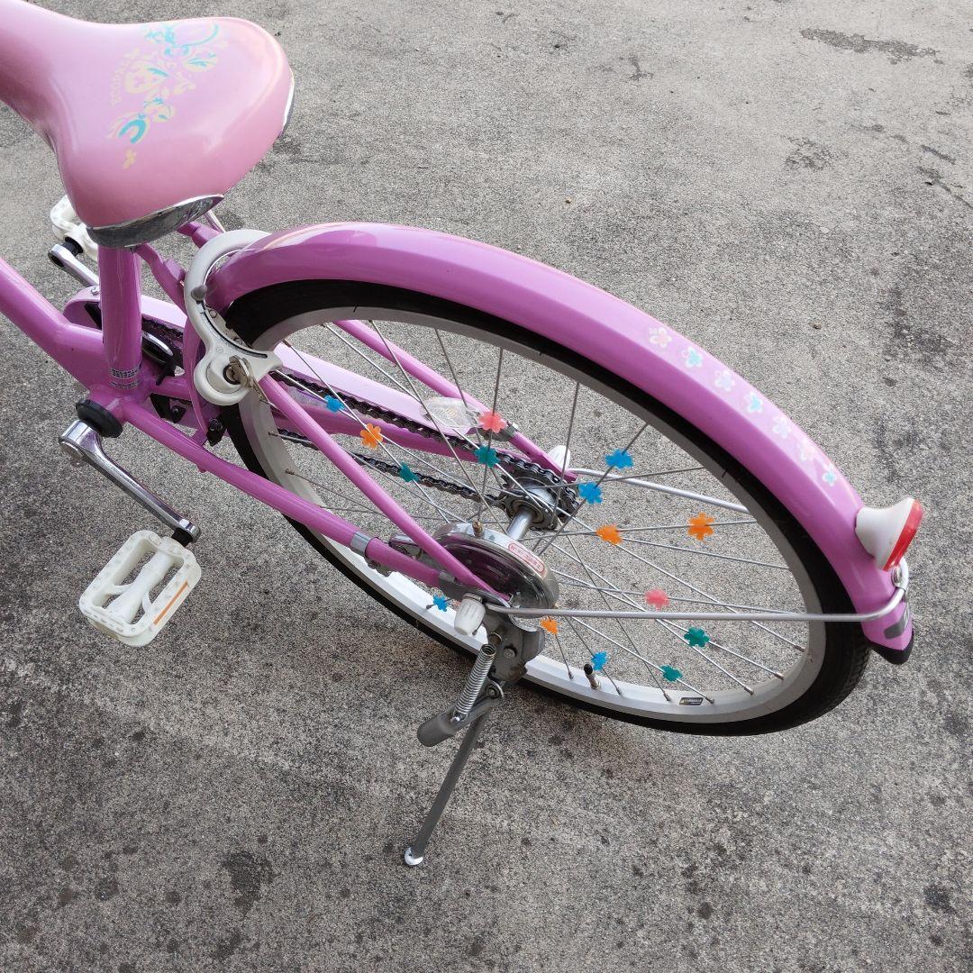 ブリジストン　子供用自転車 ピンク 花柄 前面バスケット付き