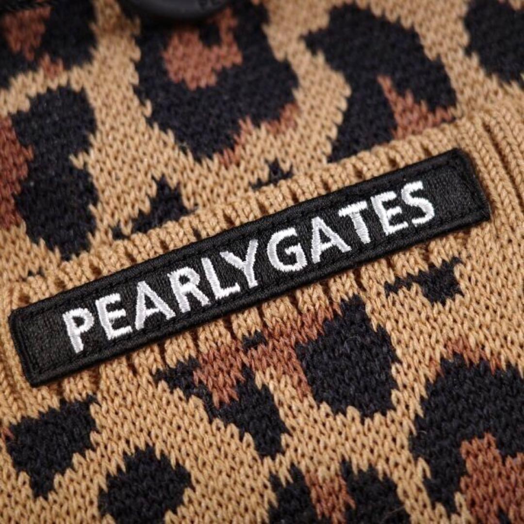【PEARLY GATES】秋冬 レオパード柄 ニット ストレッチスカート0番S