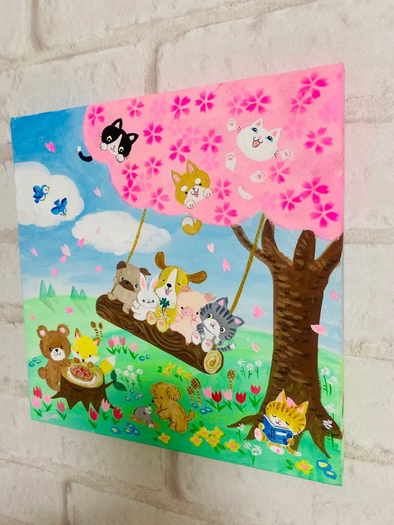春の仲良しブランコ