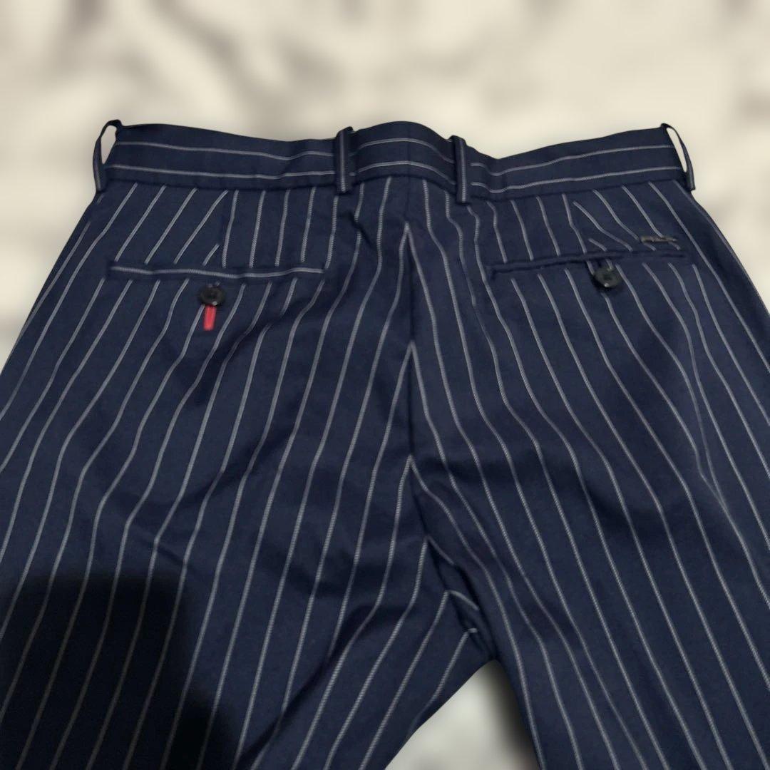 美品☆RLX ラルフローレン　ストライプ　ゴルフパンツ　ネイビー　フォーマル