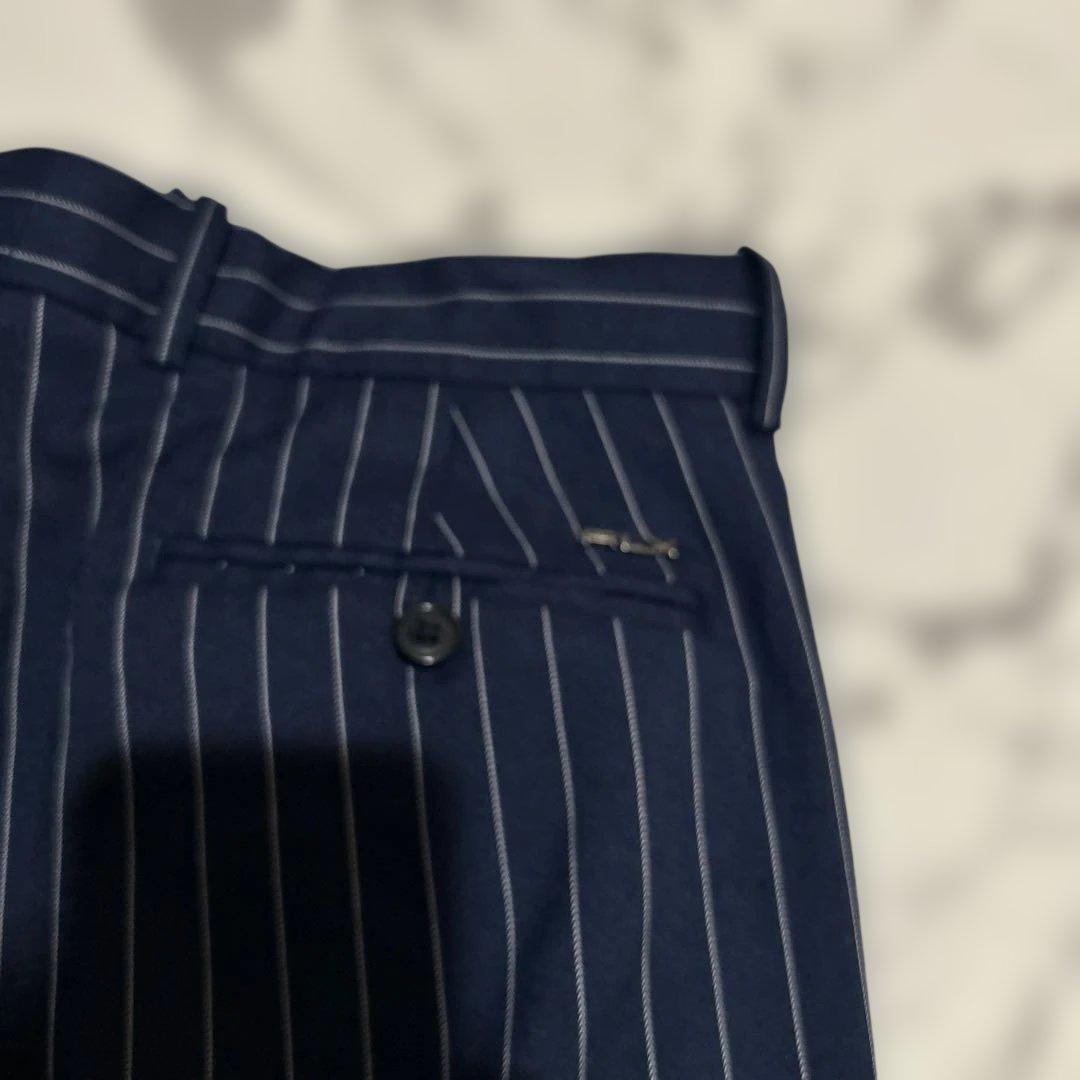 美品☆RLX ラルフローレン　ストライプ　ゴルフパンツ　ネイビー　フォーマル