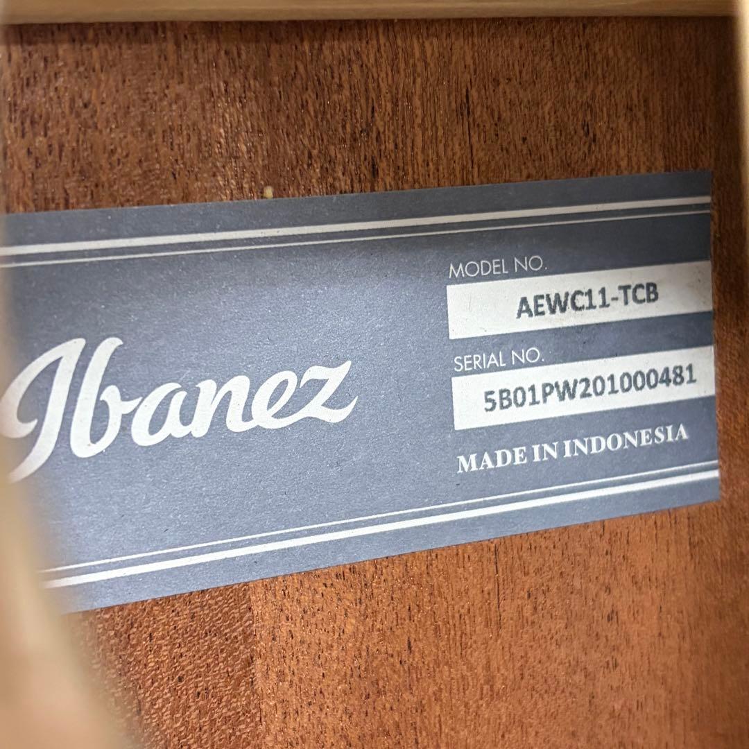 希少 美品 Ibanez アイバニーズ エレアコ AEWC11-TCB