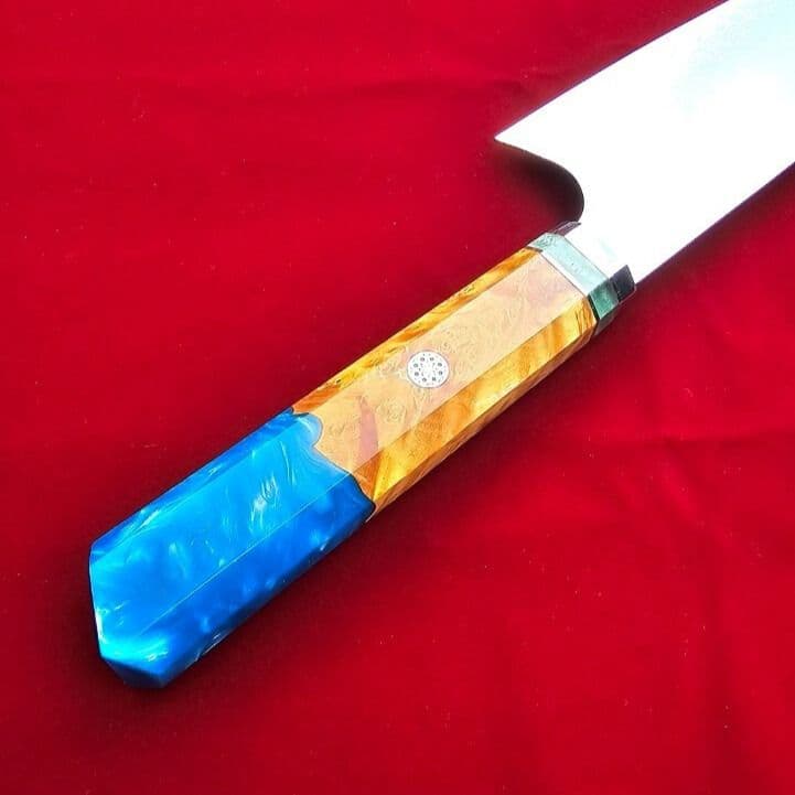 選べるプレゼント付き 牛刀(青木) V金10号 67層ダマスカス