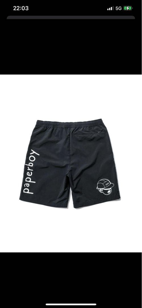 ウェア FCRB 24ss paperboy GAME SHORTS BLACK S