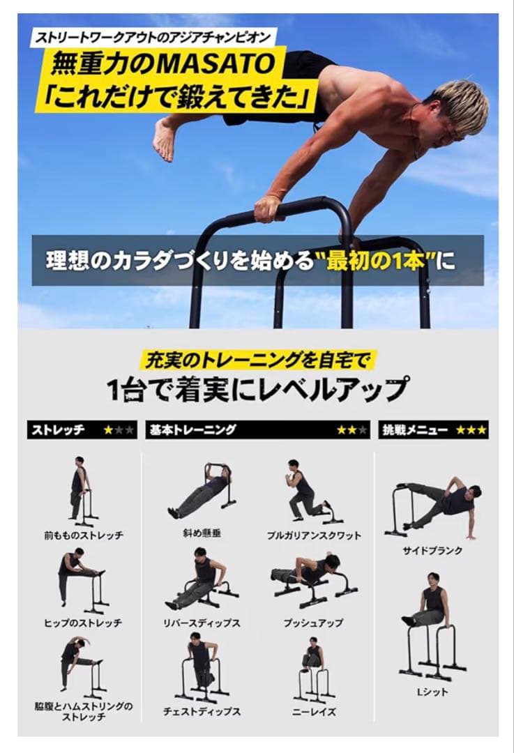 STEADY ディップススタンド　トレーニング器具
