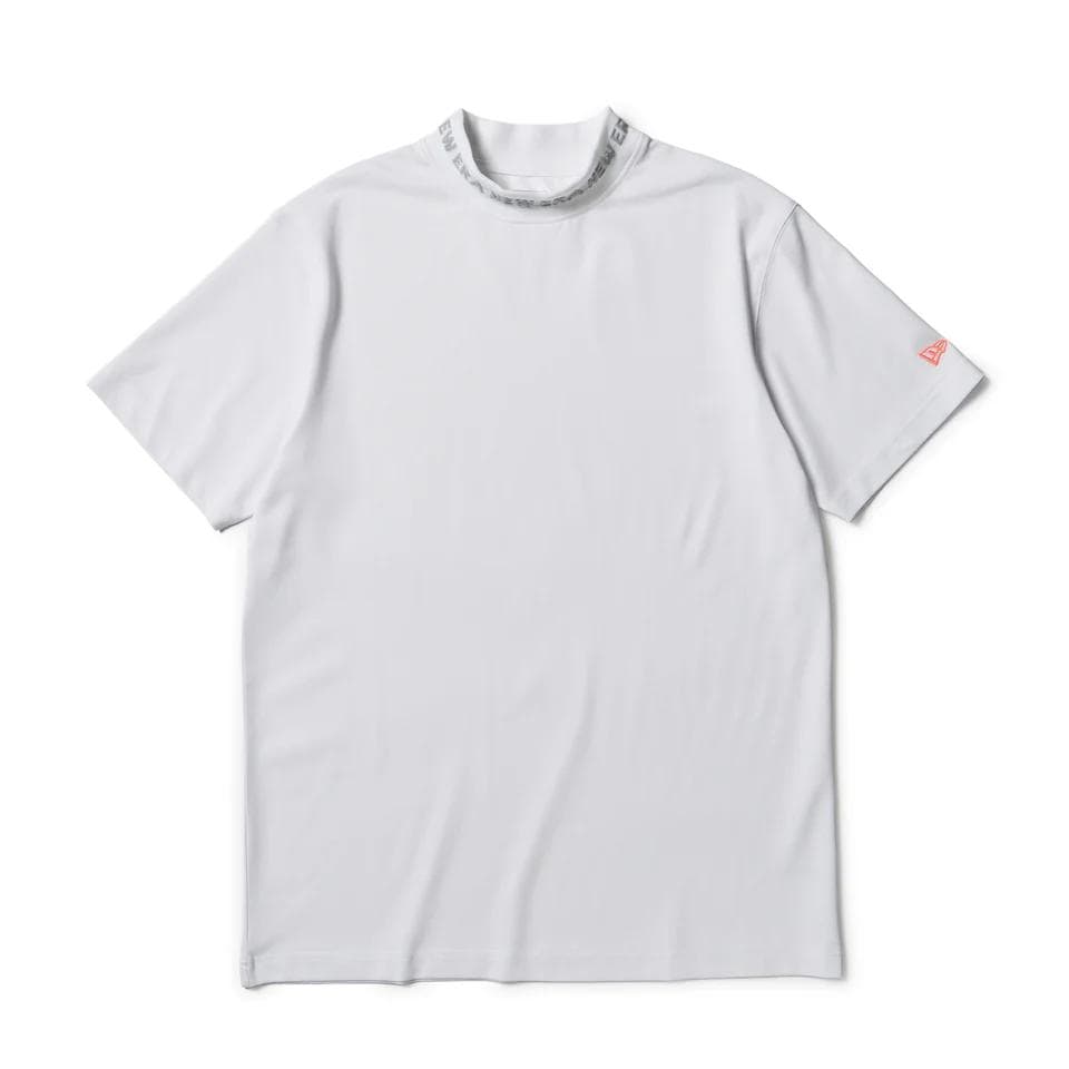 NEWERA GOLF 半袖 モックネック シャツ　鹿の子 ホワイト　XLサイズ