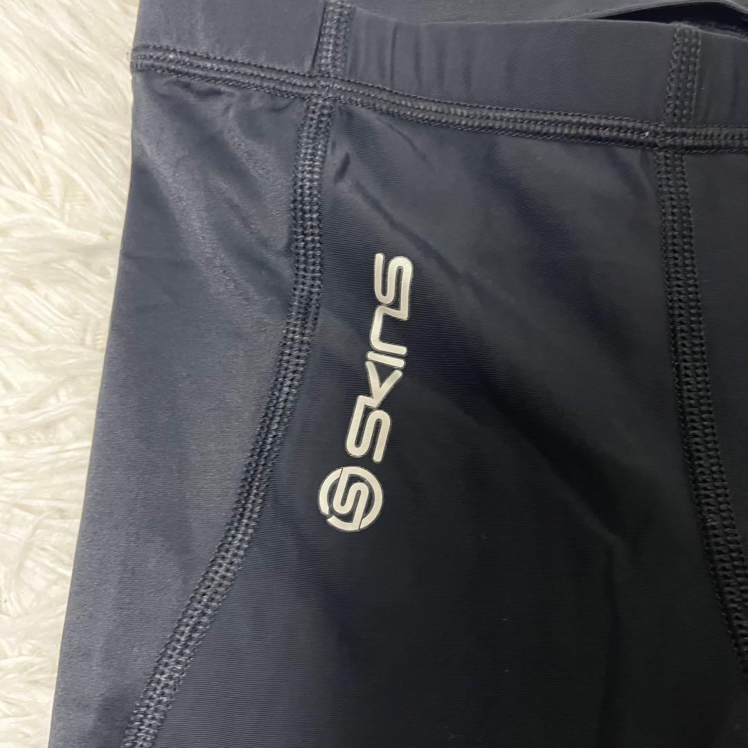 激レア スキンズ SKINS シルバー A400 スパッツ タイツ ブラック
