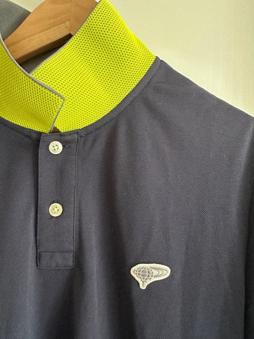 BEAMS GOLF ポロシャツ L ネイビー/ライム