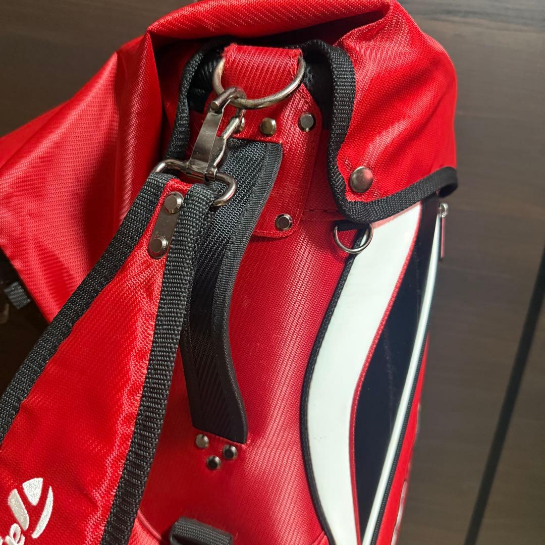 TaylorMade キャディバッグ ゴルフバッグ レッド ブラック