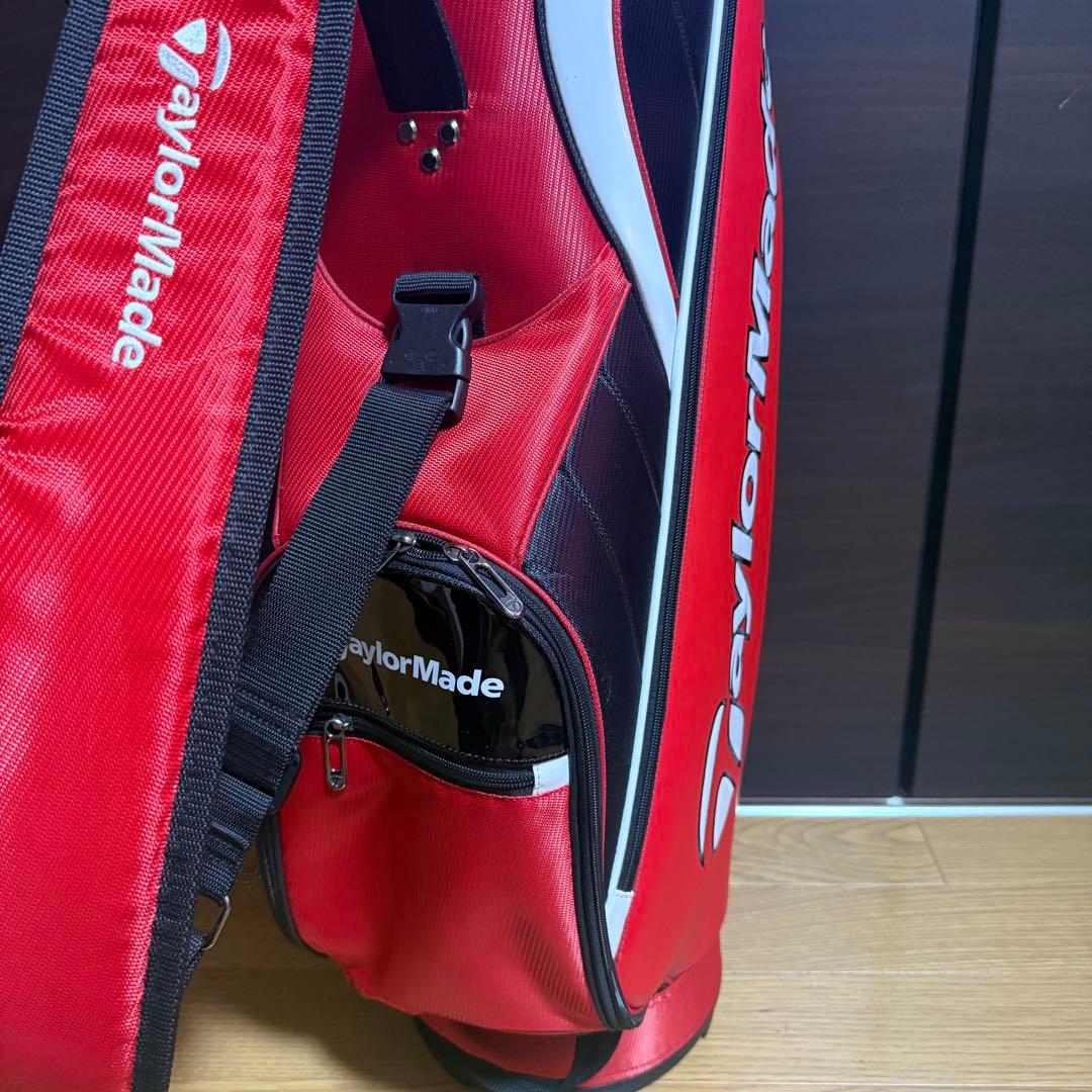TaylorMade キャディバッグ ゴルフバッグ レッド ブラック