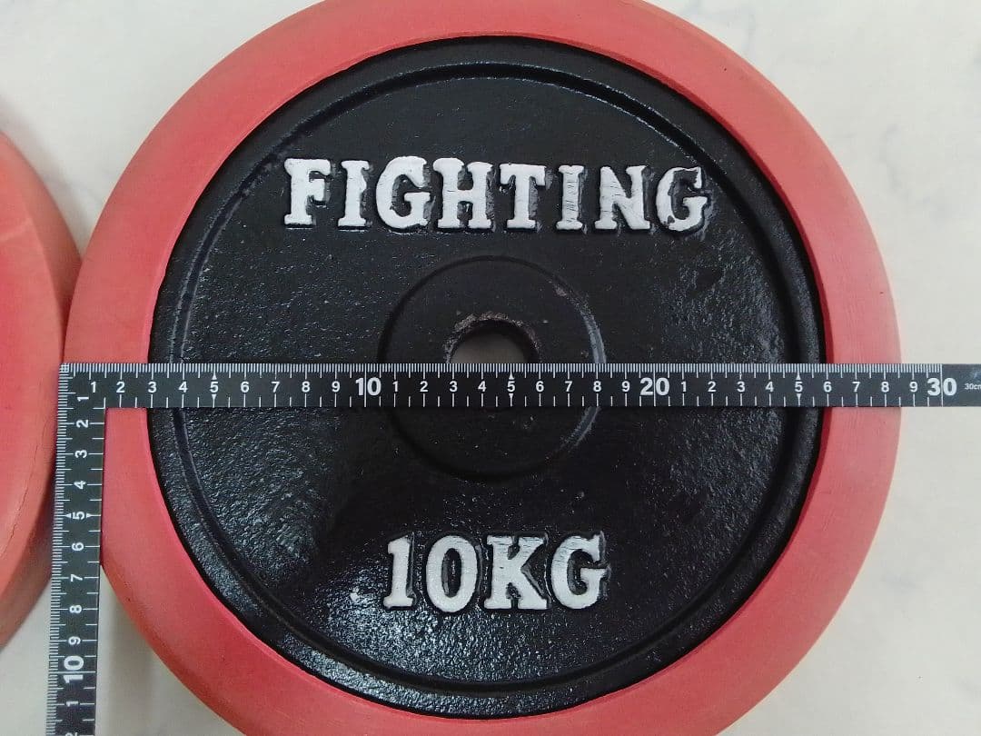 ファイティングロード バーベル ラバー付 10kg×2 合計20kg 28mm径