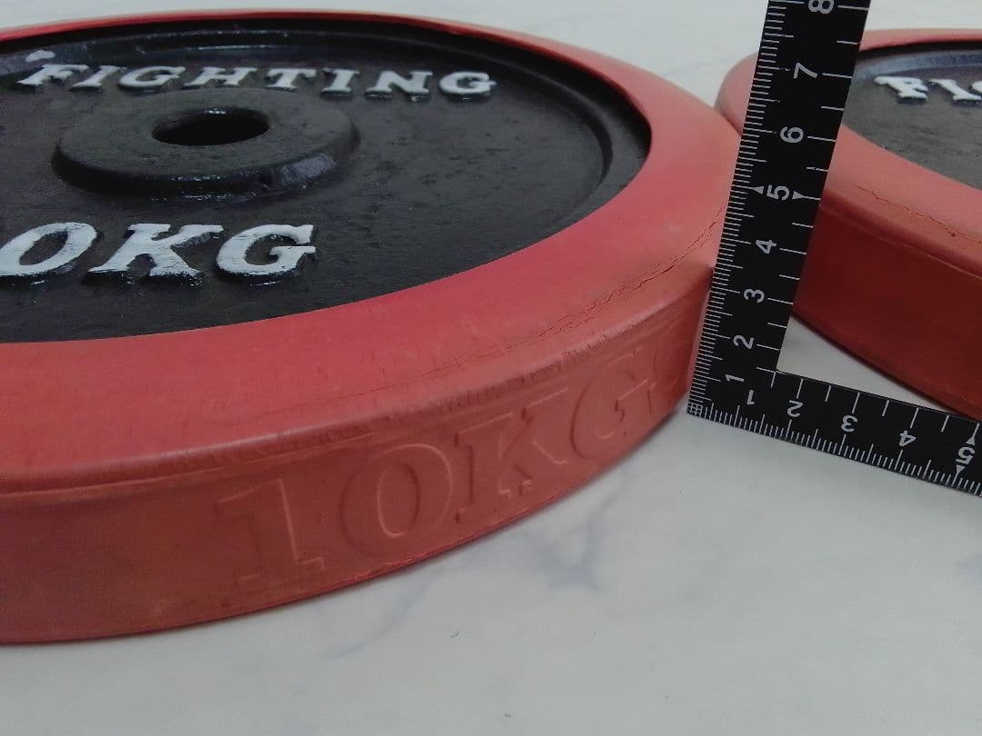 ファイティングロード バーベル ラバー付 10kg×2 合計20kg 28mm径