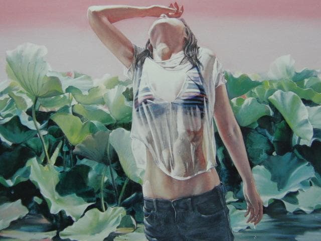 山根須磨子「空を視る－爽」、希少画集より、状態良好、新品高級額装付