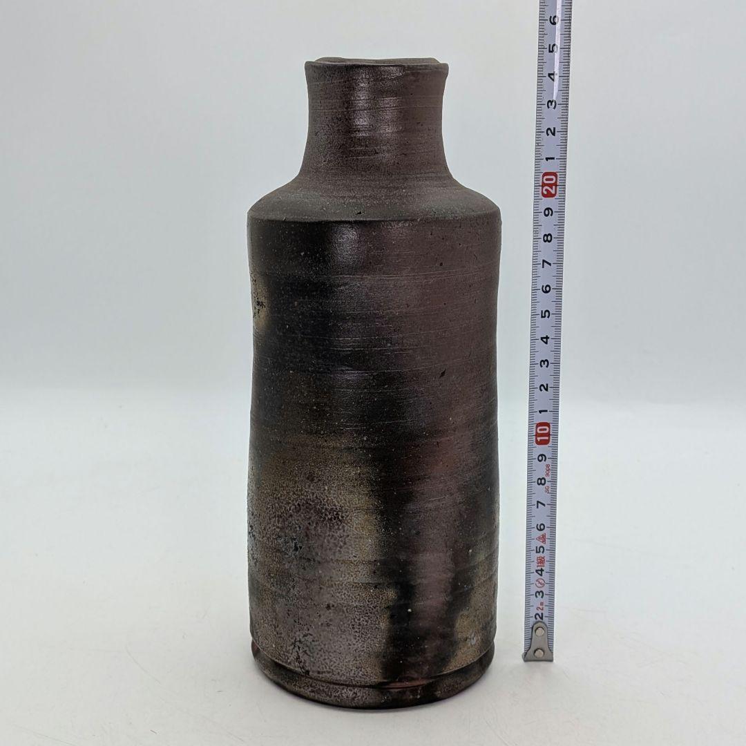 人間国宝 藤原雄 備前焼 花入 共箱合布栞 花瓶 花器 フラワーベース 花生