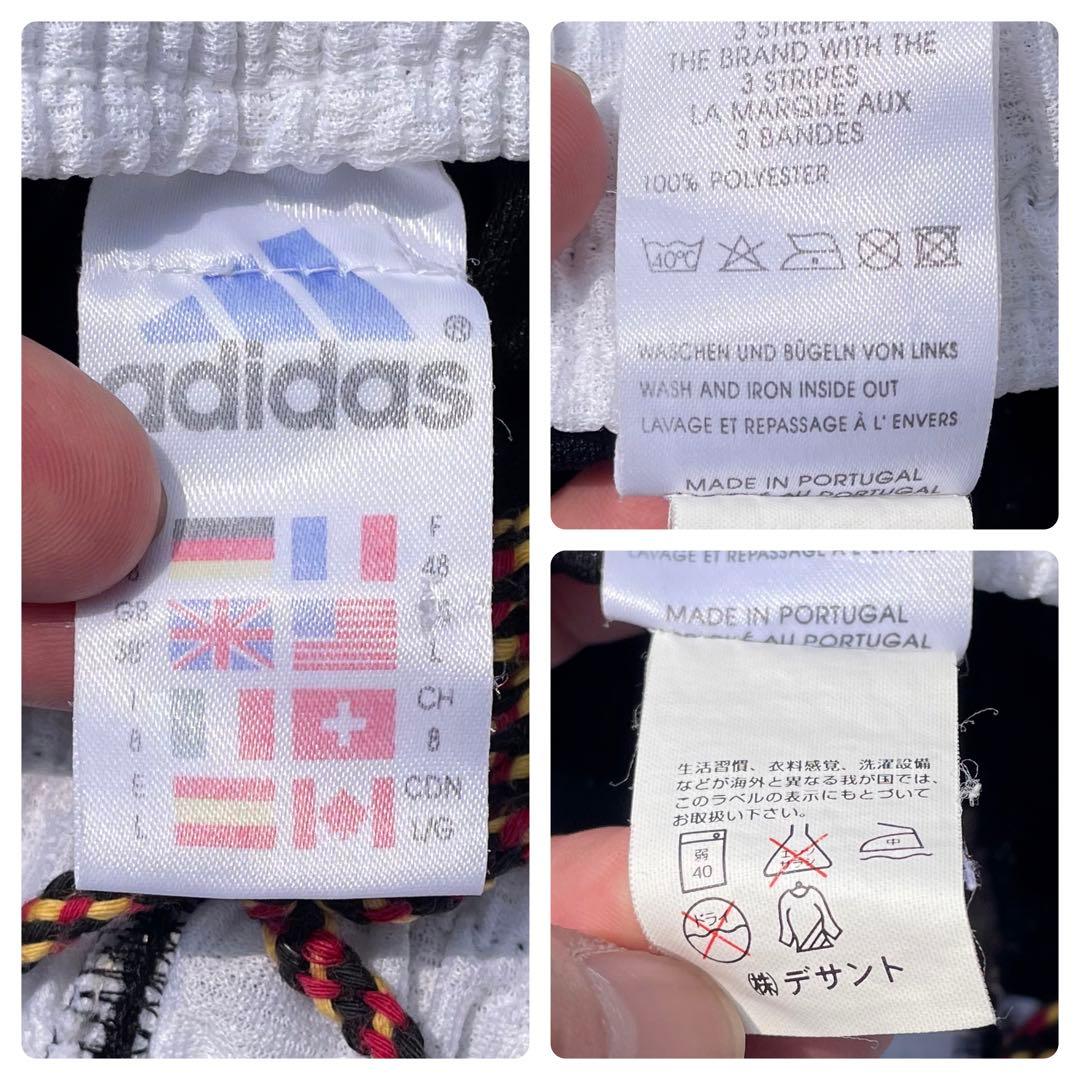 90' adidas ドイツ代表 ロゴ刺繍 3ライン入り 古着 ゲームパンツ