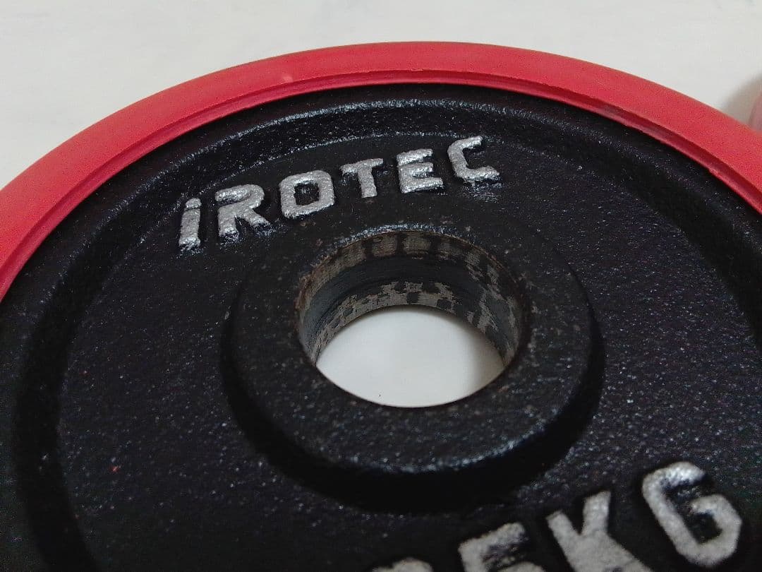 iROTEC ラバー付 ダンベル 約20kg 筋トレ プレート アイロテック ①