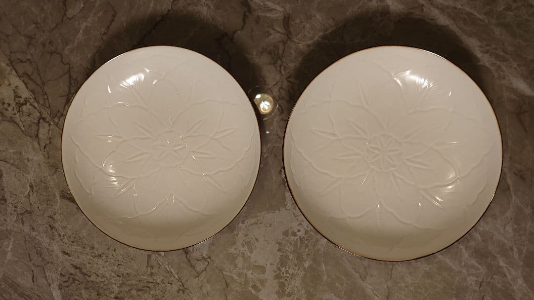 JICON ジコン 花彫浅鉢 大 2枚セット