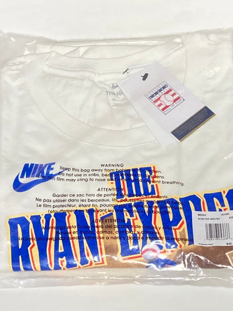100%正規品2XL白ノーラン・ライアン復刻モデルNIKEレンジャーズ日本未発売