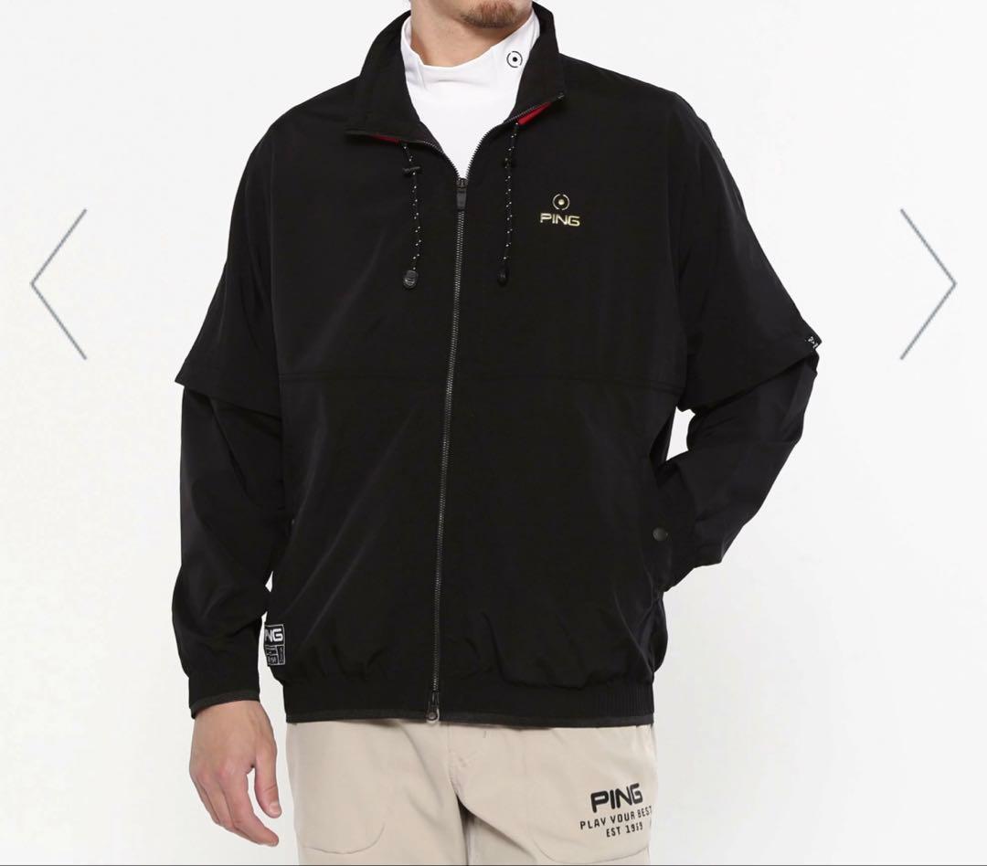 新品定価3.2万 PING APPAREL 2WAYフルジップブルゾン ブラック
