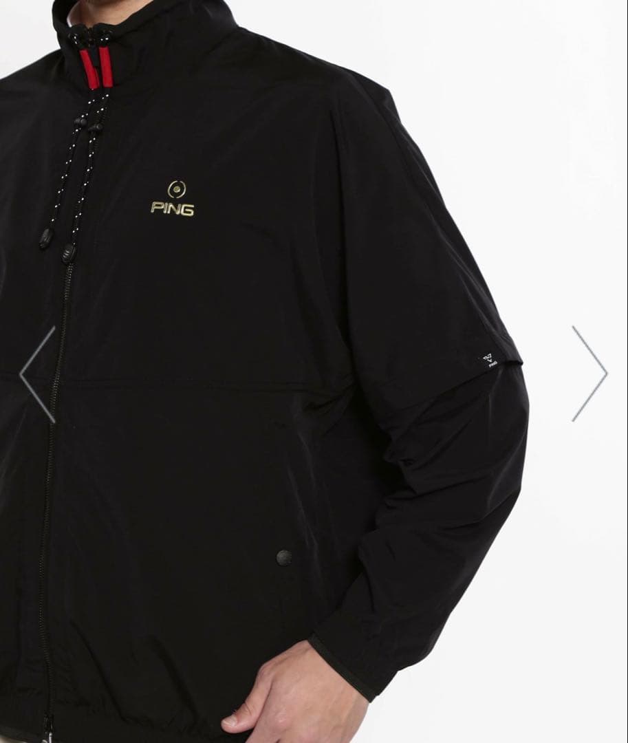 新品定価3.2万 PING APPAREL 2WAYフルジップブルゾン ブラック