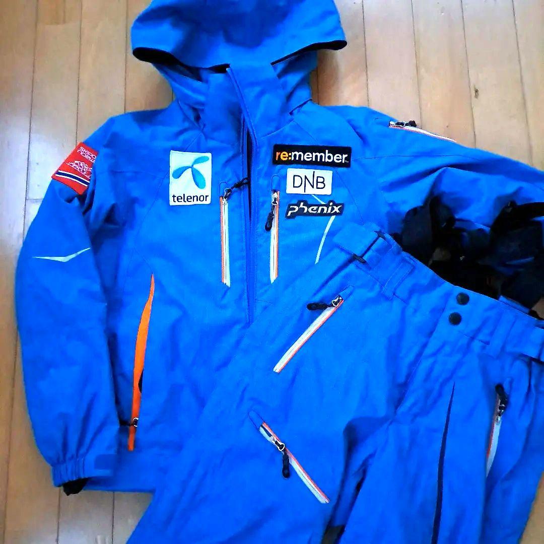 【美品】phenix 子ども用スキーウェア 青