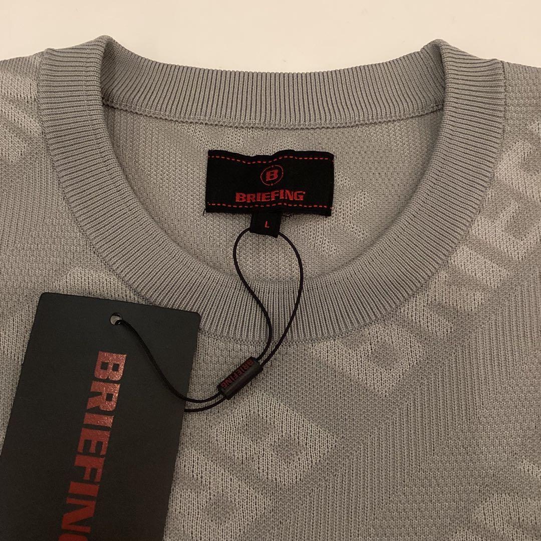 新品　BRIEFING CE BIAS LOGO CREWNECK KNIT L