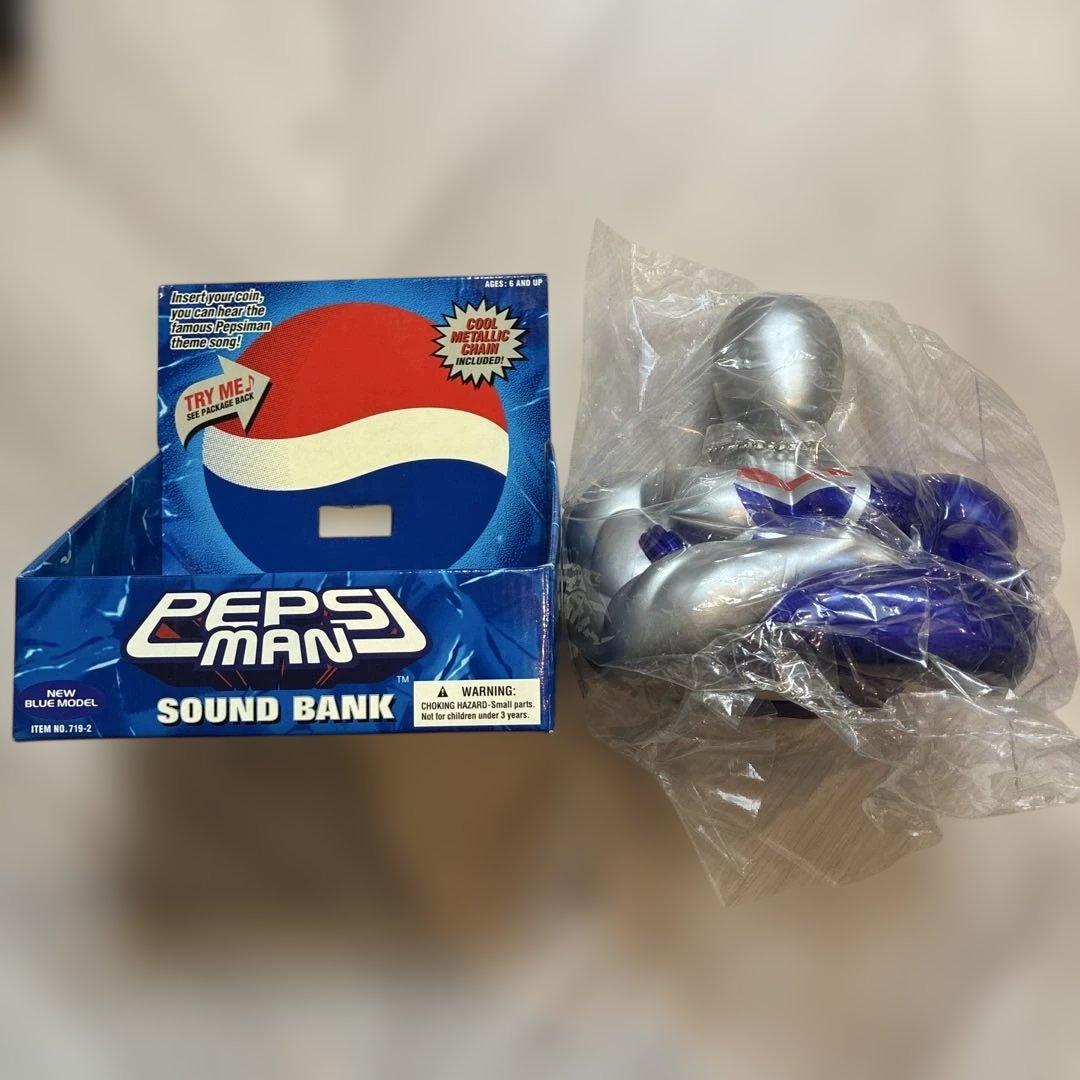 ヴィンテージ アメトイ PEPSI MAN ペプシマン　貯金箱 新品未使用品